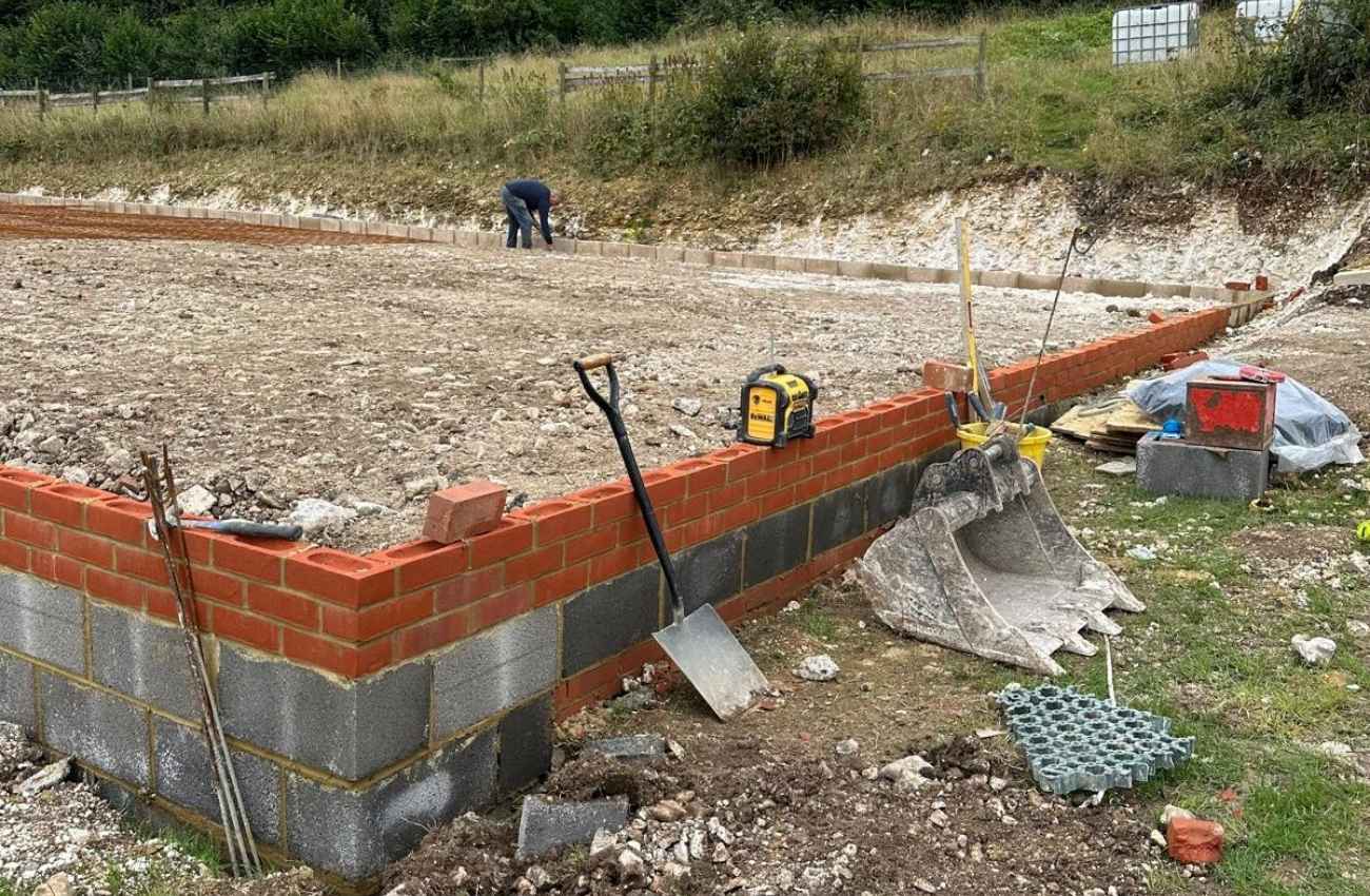 new build foundation laying